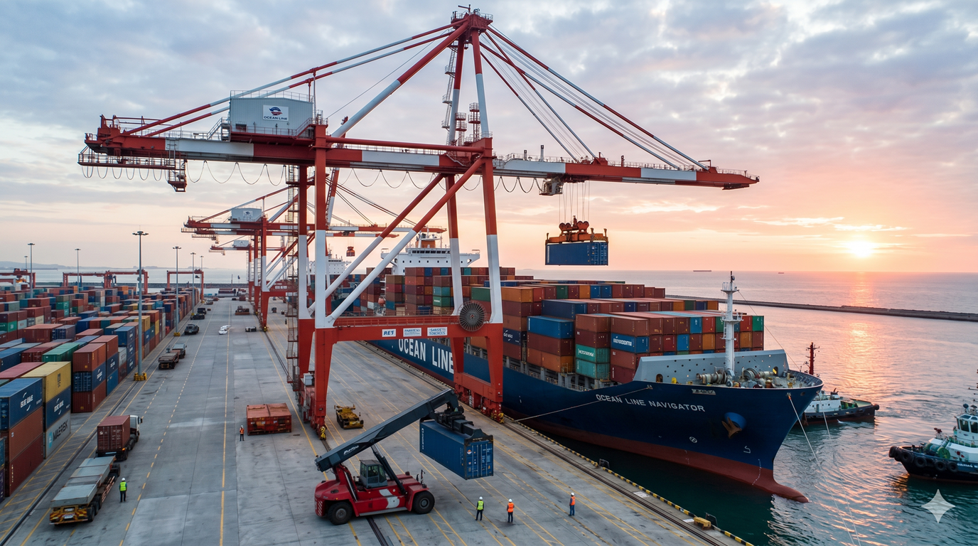 Shipping Containers at Port